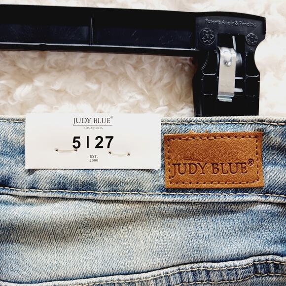 Jeans Women 7/28 High Waist Judy Blue Star Embroidered Light Wash Whimsycore - Picture 11 of 16